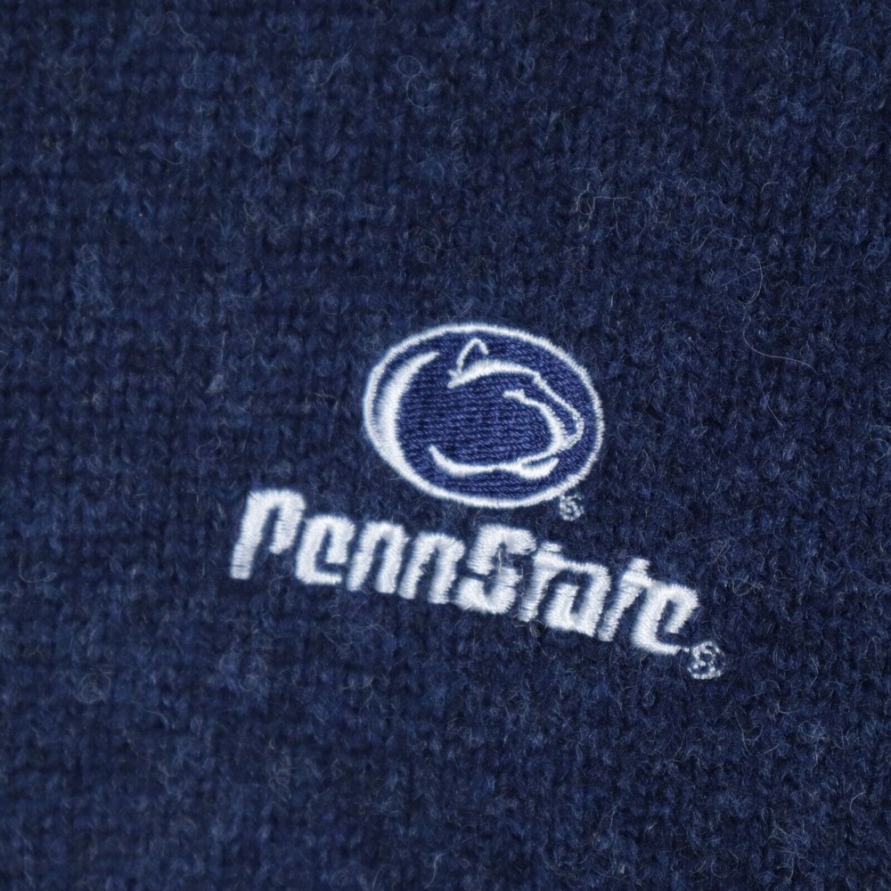 VTG Woolrich Blue Wool Blend Sweater Penn State Embroidered Logo Mens 2XL XXL - Picture 2 of 4
